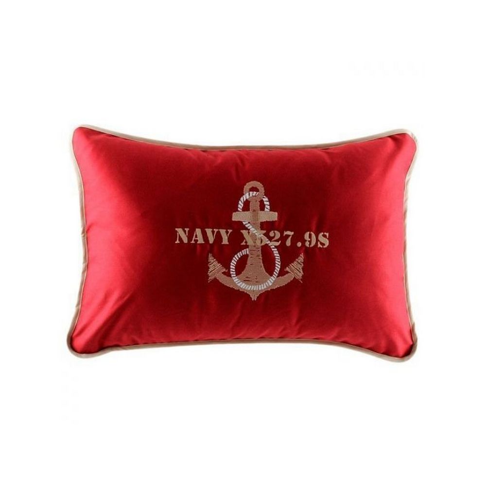 Наволочка декоративная с якорем Marine Business Anchor 50703 600x400мм из красного полиэстера