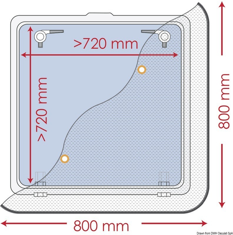 Купить Fly screen 800 x 800 mm, 19.365.02 7ft.ru в интернет магазине Семь Футов