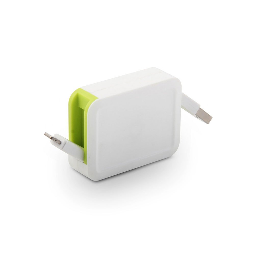 Muvit MUUSC0170 Выдвижной USB-кабель к Lightning MFI 2.4A 0.8 M Белая White / Green