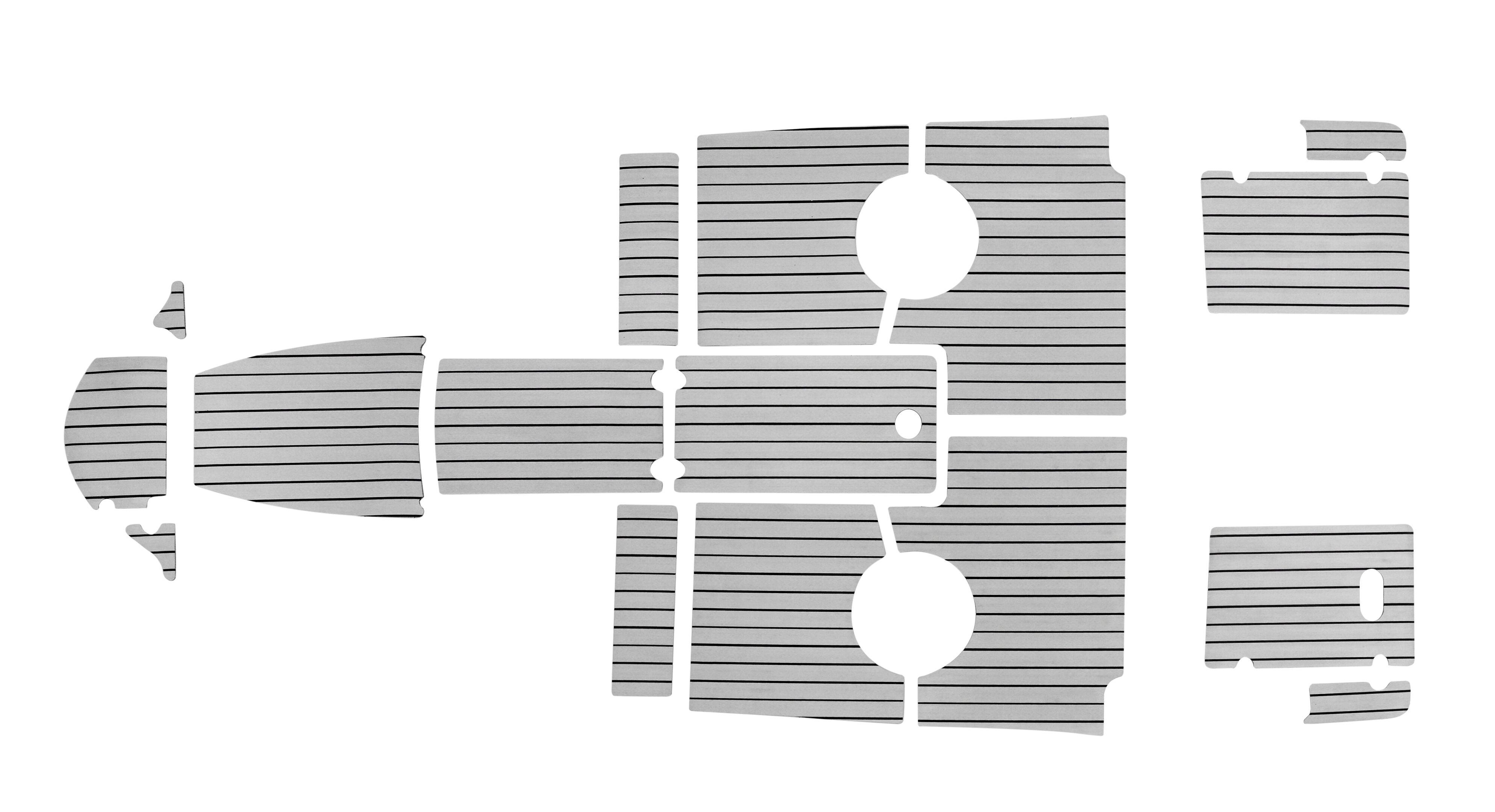 Купить Комплект палубного покрытия для Феникс 510BR, тик серый, Marine Rocket teak_510br_grey 7ft.ru в интернет магазине Семь Футов