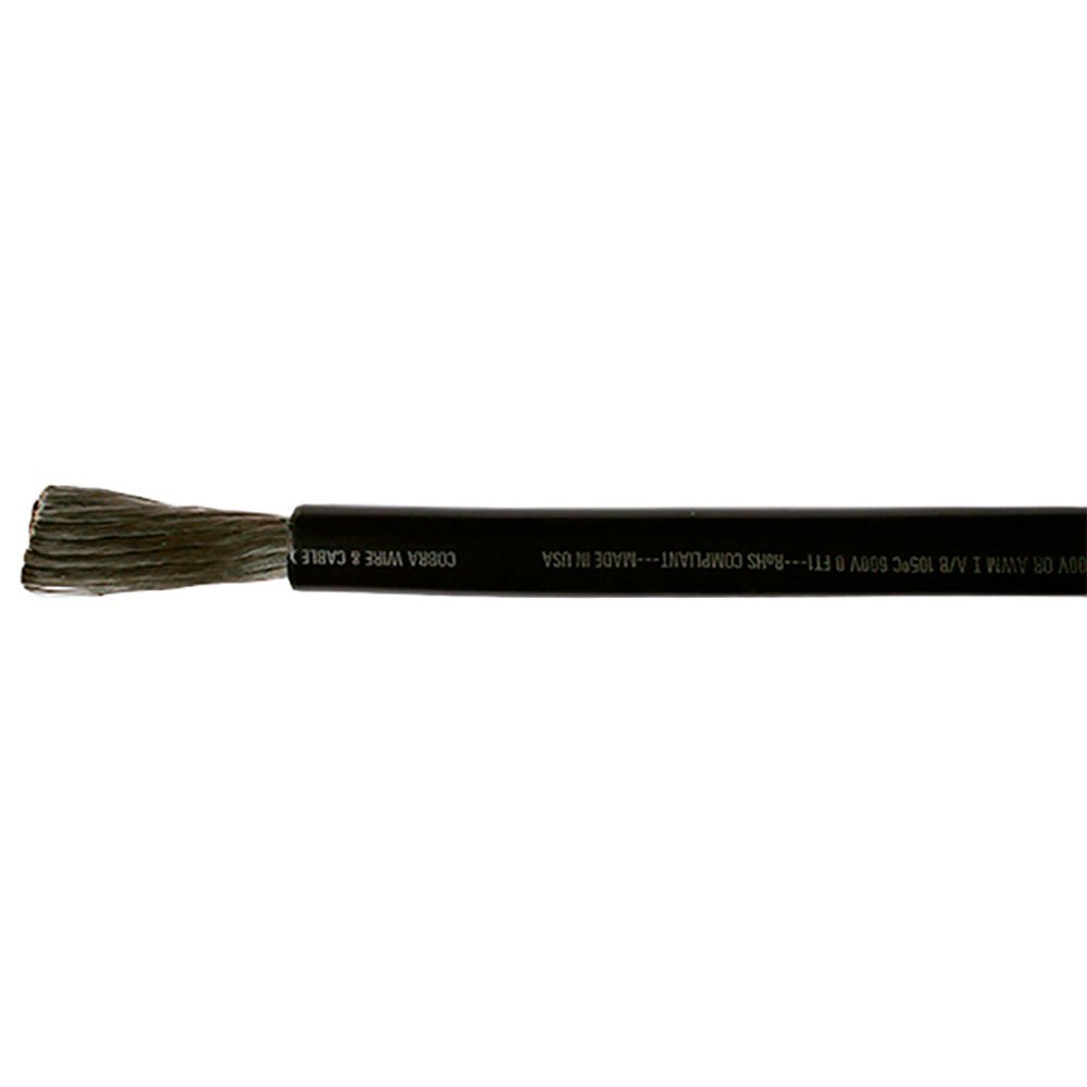 Cobra wire&cable 446-A2110T0450FT Кабель аккумуляторной батареи из луженой меди 1/0 15.2 m Черный Yellow