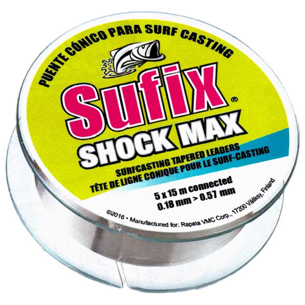 Sufix 13SUTPR26C15X5 Shock Max 5x15 M линия Серый  Clear 0.260-0.570 mm 