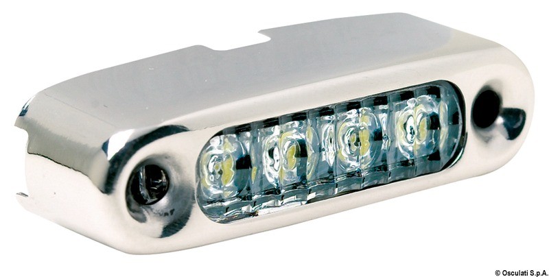 Купить Накладной 4 LED светильник Attwood 6351W1 12В 1Вт белый свет горизонтальный пучёк, Osculati 13.634.30 7ft.ru в интернет магазине Семь Футов