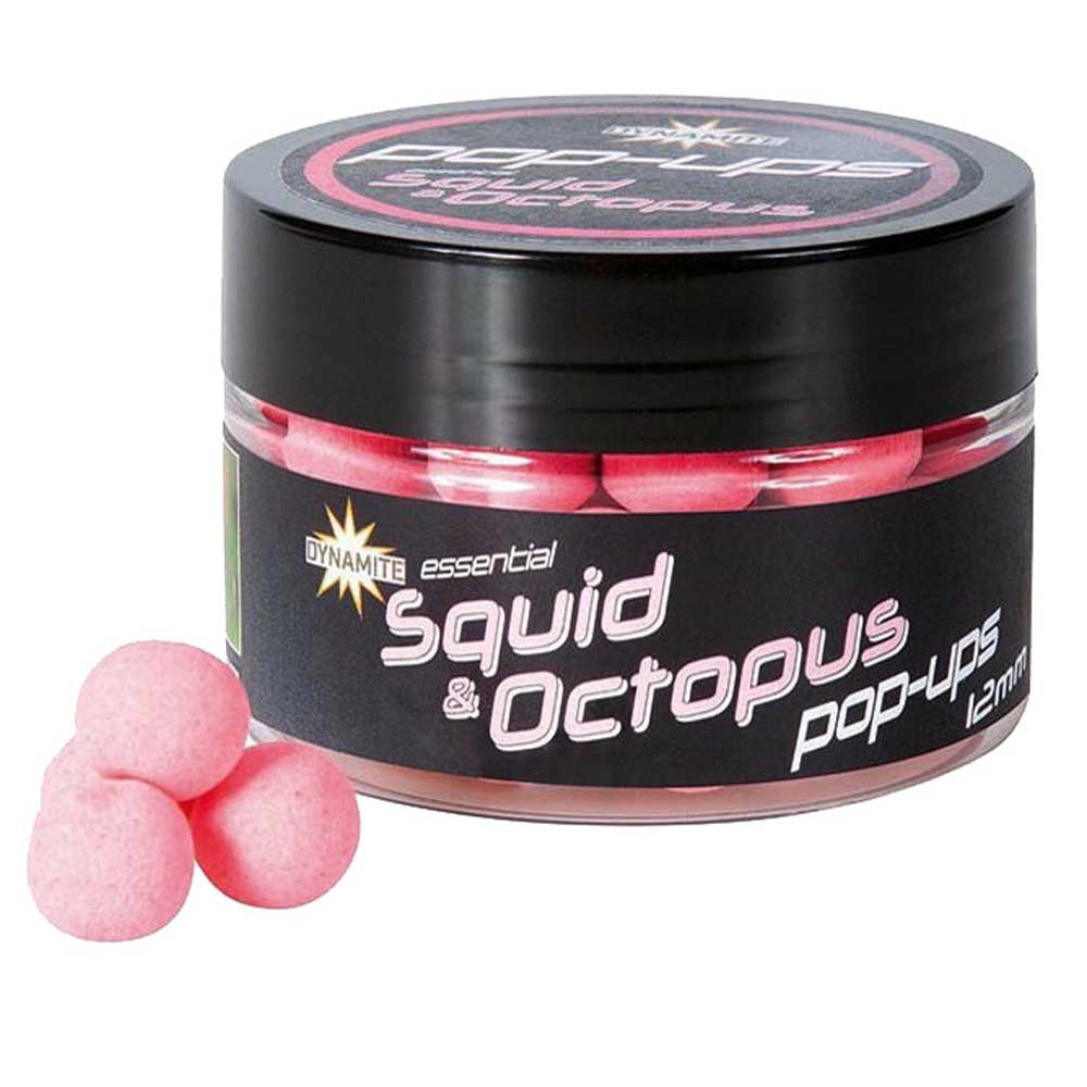 Dynamite baits ADY041610 Squid&Octopus Fluro Pop-Ups Натуральная Приманка 48g Розовый 12 mm