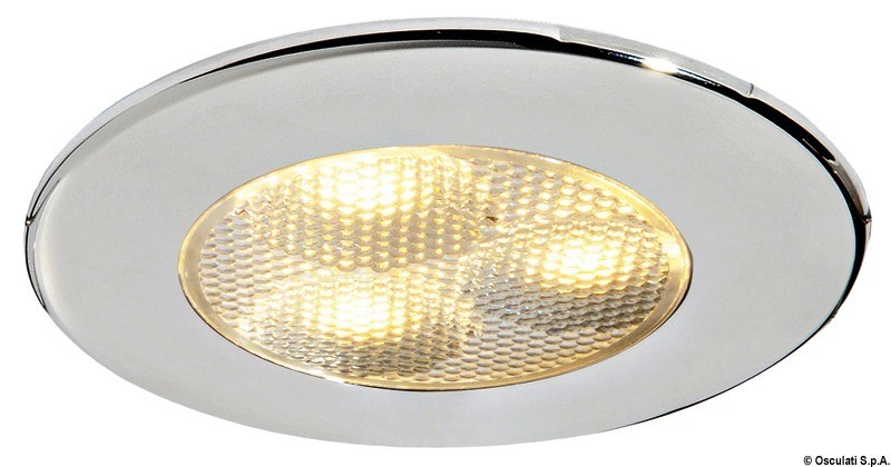 Купить Встраиваемый LED светильник Atria 12/24В 8.4Вт 500Лм белый свет без выключателя, Osculati 13.447.21 7ft.ru в интернет магазине Семь Футов