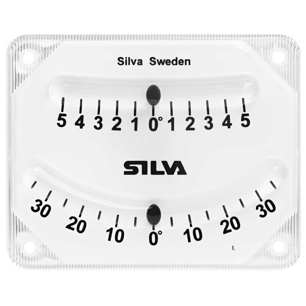 Клинометр/кренометр Silva 35188.901 с двумя шкалами 10x80x100мм IPX8 из белого акрила
