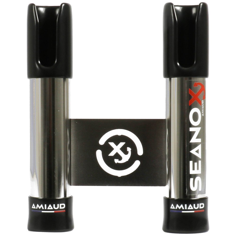 Seanox 498002 2 Стержни Открытый держатель стержня из нержавеющей стали Черный Silver / Black