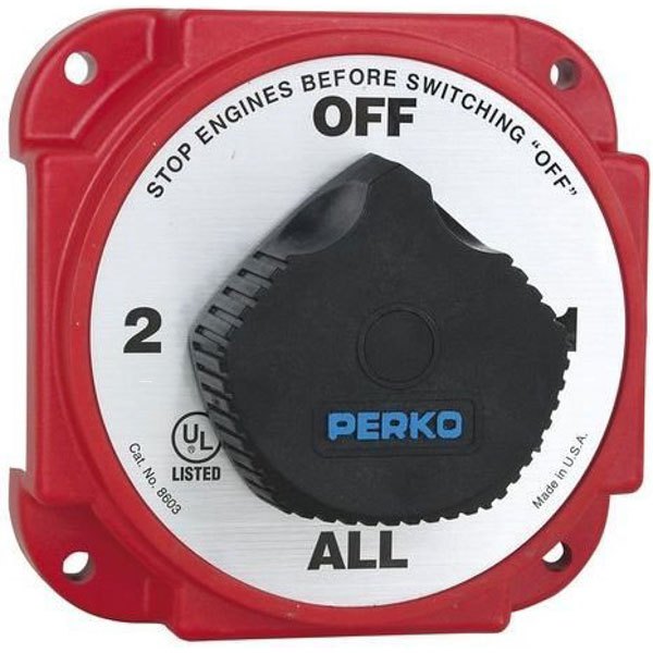 Perko GS11217 Переключатель батареи PK 380A Красный