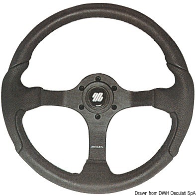 ULTRAFLEX Nisida/Spargi steering wheel black 350mm, 45.384.01