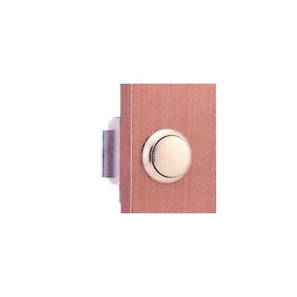 Замок для шкафов с кнопкой из полированной латуни 17780 16 - 22 мм