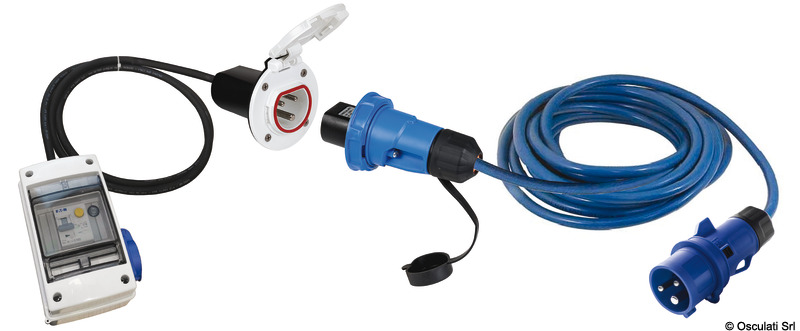 Купить Electrical panel set w/ 16A Cruiser white socket, Osculati 14.416.71 7ft.ru в интернет магазине Семь Футов
