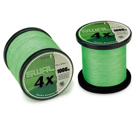 Sugoi 058443 Swal X4 Плетеная леска 1000 м Зеленый Light Green 0.430 mm 