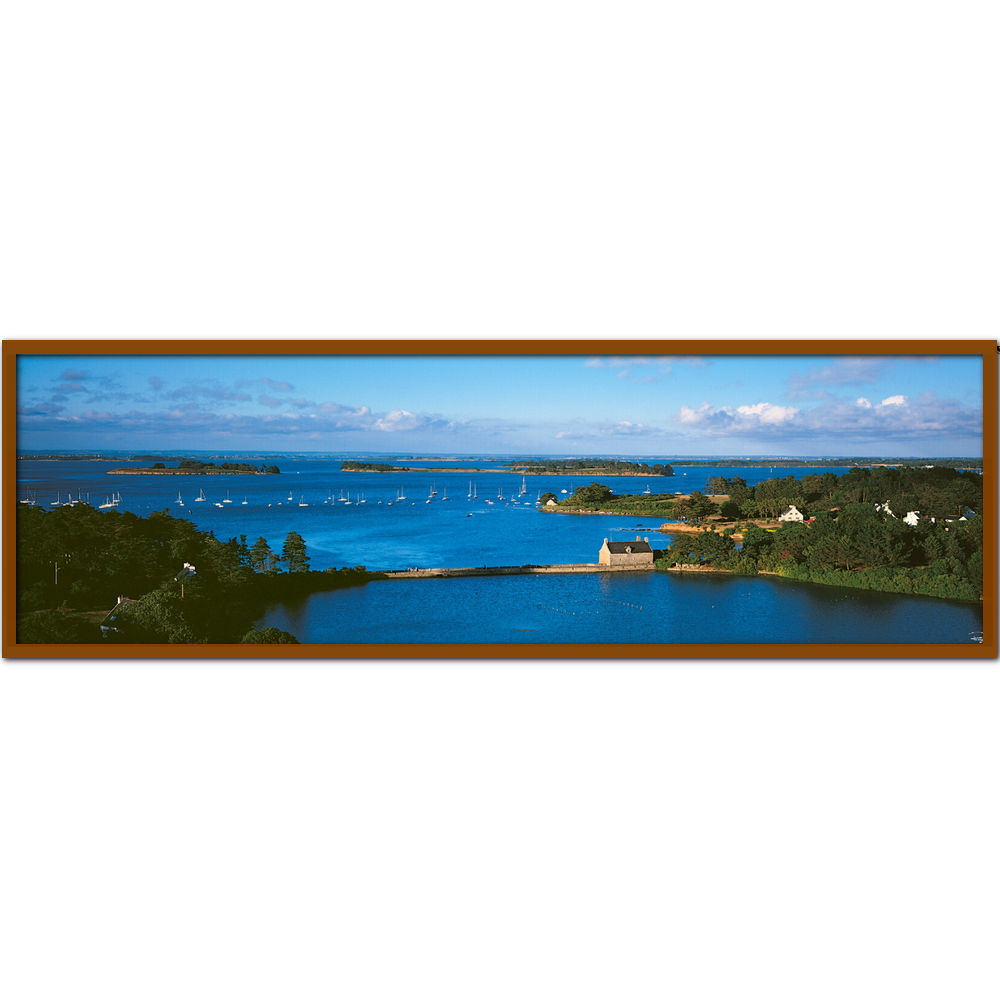 Постер Приливная мельница Арзон в заливе Морбиан "Moulin a maree d'Arzon" Филиппа Плиссона Art Boat/OE 339.01.346MC 33x95см в коричневой рамке с веревкой