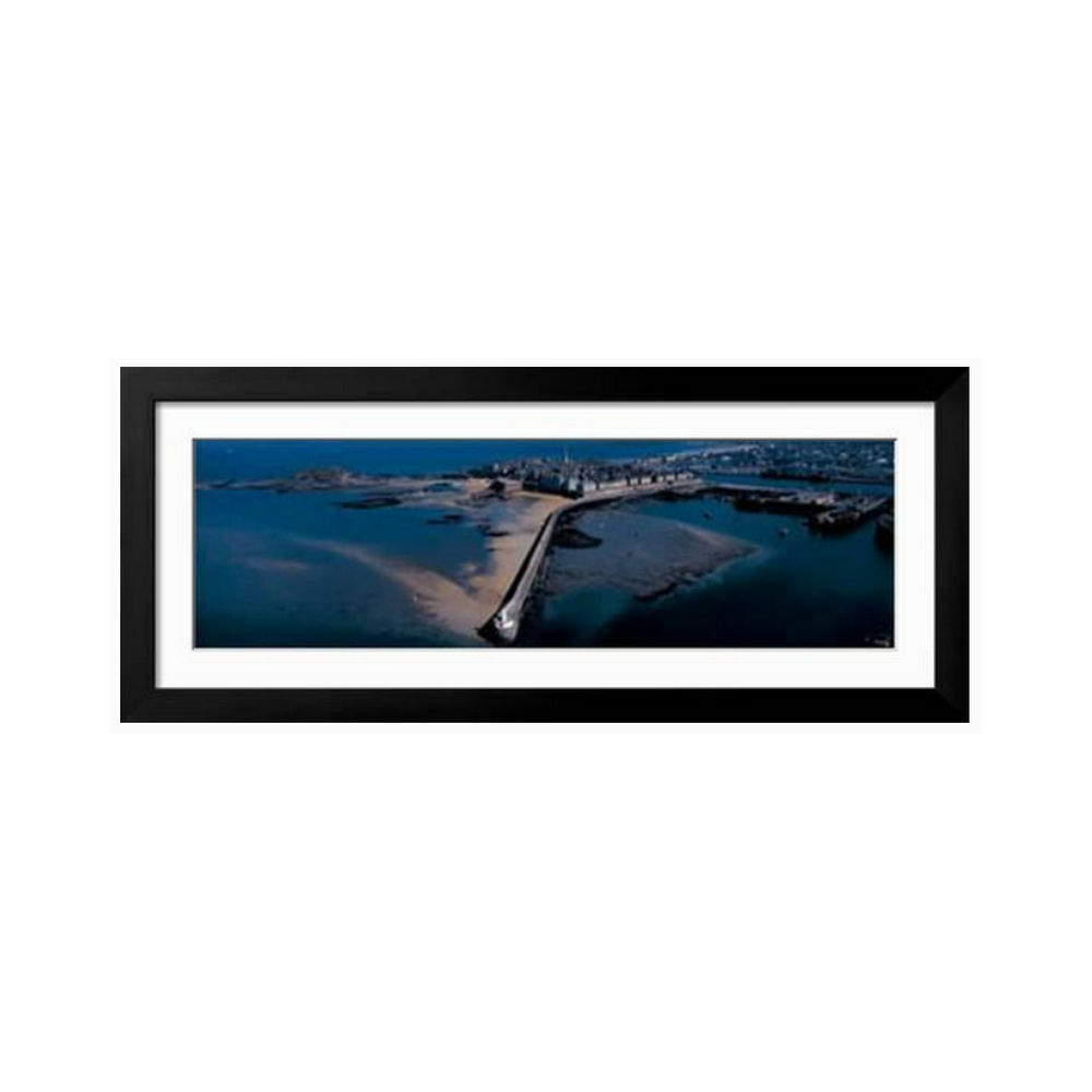 Постер Черный мол в Сен-Мало "Le Mole des noirs - Saint-Malo" Филиппа Плиссона Art Boat/OE 339.01.232NС 33x95см в черной рамке с веревкой