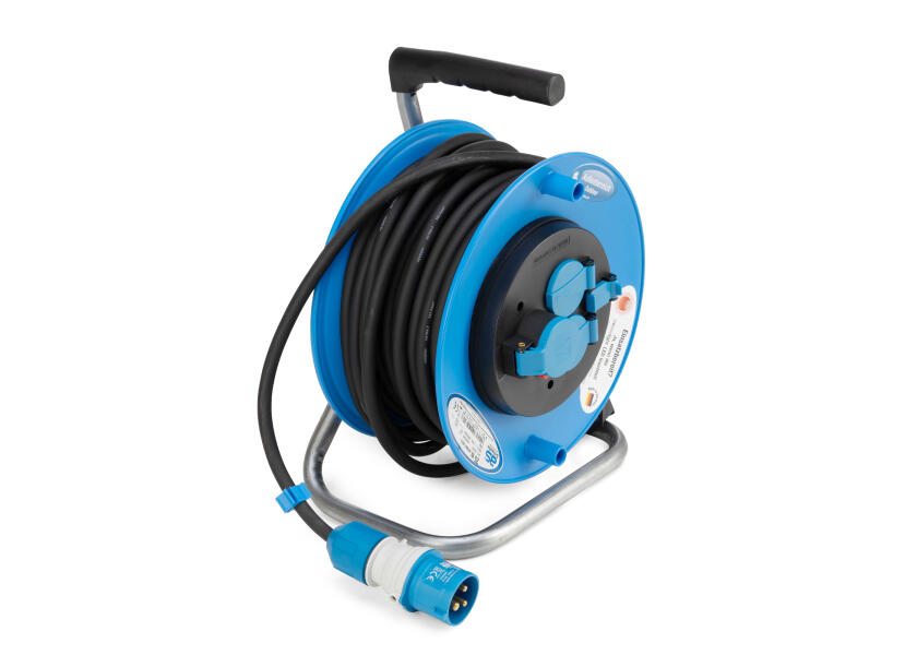 Купить Кабельная катушка 1 вилка CEE к 1 розетке CEE, 2 розетки Schuko / USB-A/-C / 25 м / 2,5 мм / черный 7ft.ru в интернет магазине Семь Футов