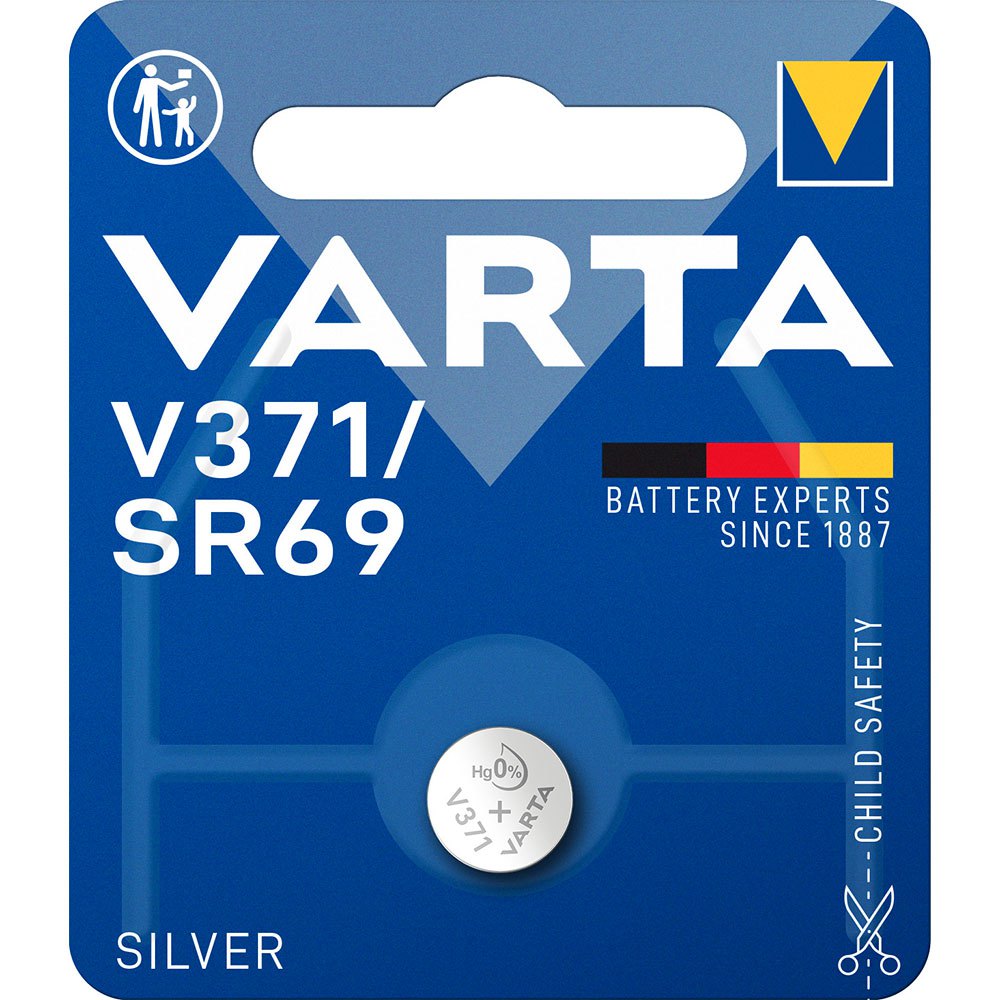 Varta 38550 V371 SR69 Кнопка Батарея Серебристый Blue
