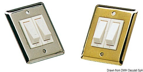 Купить Double toggle switch polished brass, 14.102.25 7ft.ru в интернет магазине Семь Футов