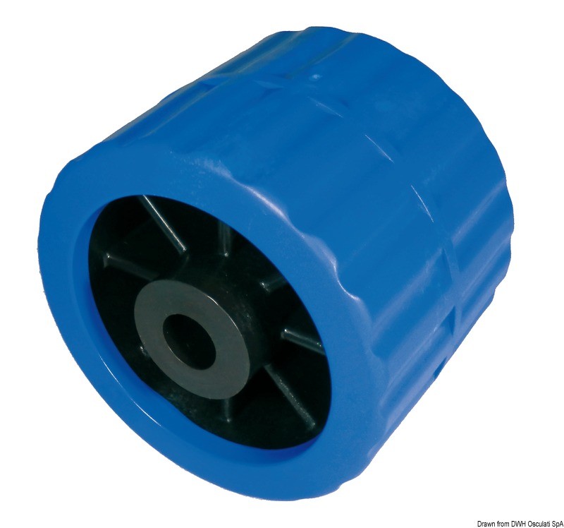 Купить Бортовой ролик прямой из синего полимера и резины 100 х 75 х 15 мм, Osculati 02.031.11 для лодочных прицепов 7ft.ru в интернет магазине Семь Футов