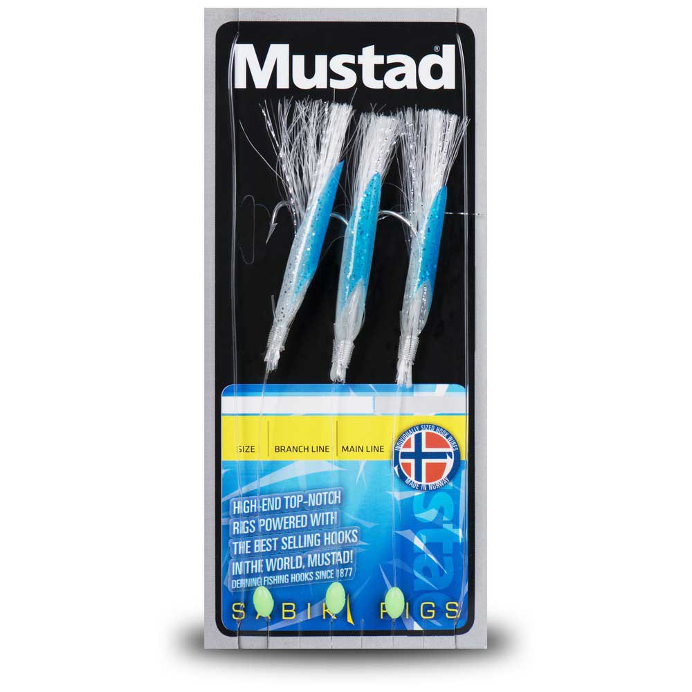 Mustad CL-RIG45-3/0-10 Daylight Рыболовное Перо Голубой Blue / Silver 3/0 