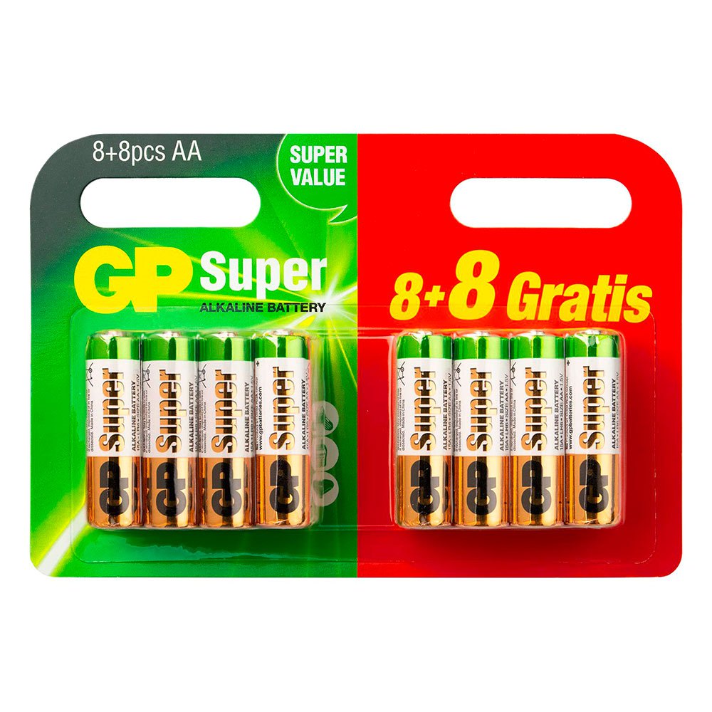 Gp batteries 03015ADHBC8+8 Щелочной AA Mignon LR06 Super Value Аккумуляторы Белая