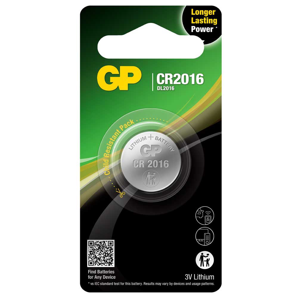 Gp batteries GPG337 CR2016 Литиевая батарейка 3V Серебристый Silver