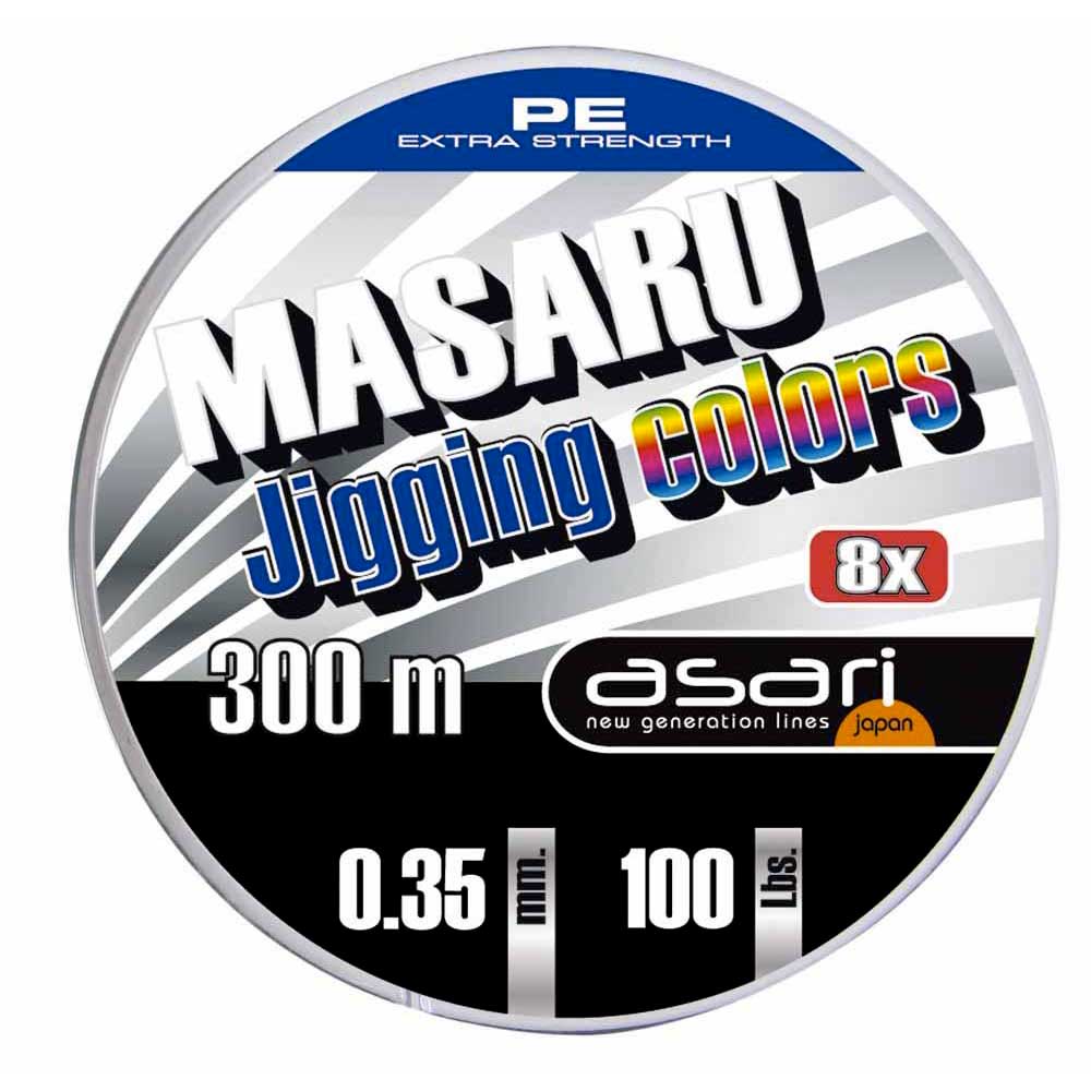 Asari LAMJ30045 Masaru Jigging Colors 300 M Линия Многоцветный MultiColor 0.450 mm 