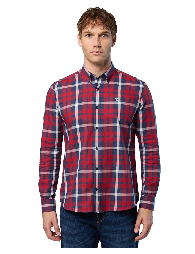 Купить North sails 664357-C004-L Рубашка с длинным рукавом Regular Красный Blue / Red L 7ft.ru в интернет магазине Семь Футов