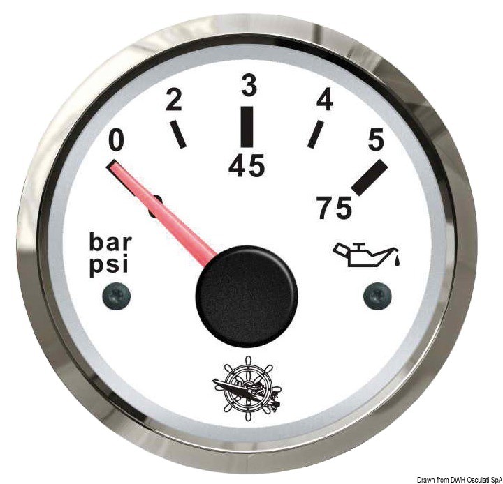 Купить Oil pressure indicator 0/5 bar white/glossy, 27.322.10 7ft.ru в интернет магазине Семь Футов