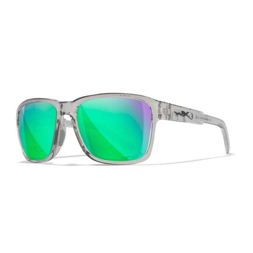 Wiley x AC6TRK07-UNIT поляризованные солнцезащитные очки Trek Green Mirror / Amber / Gloss Crystal Light Grey