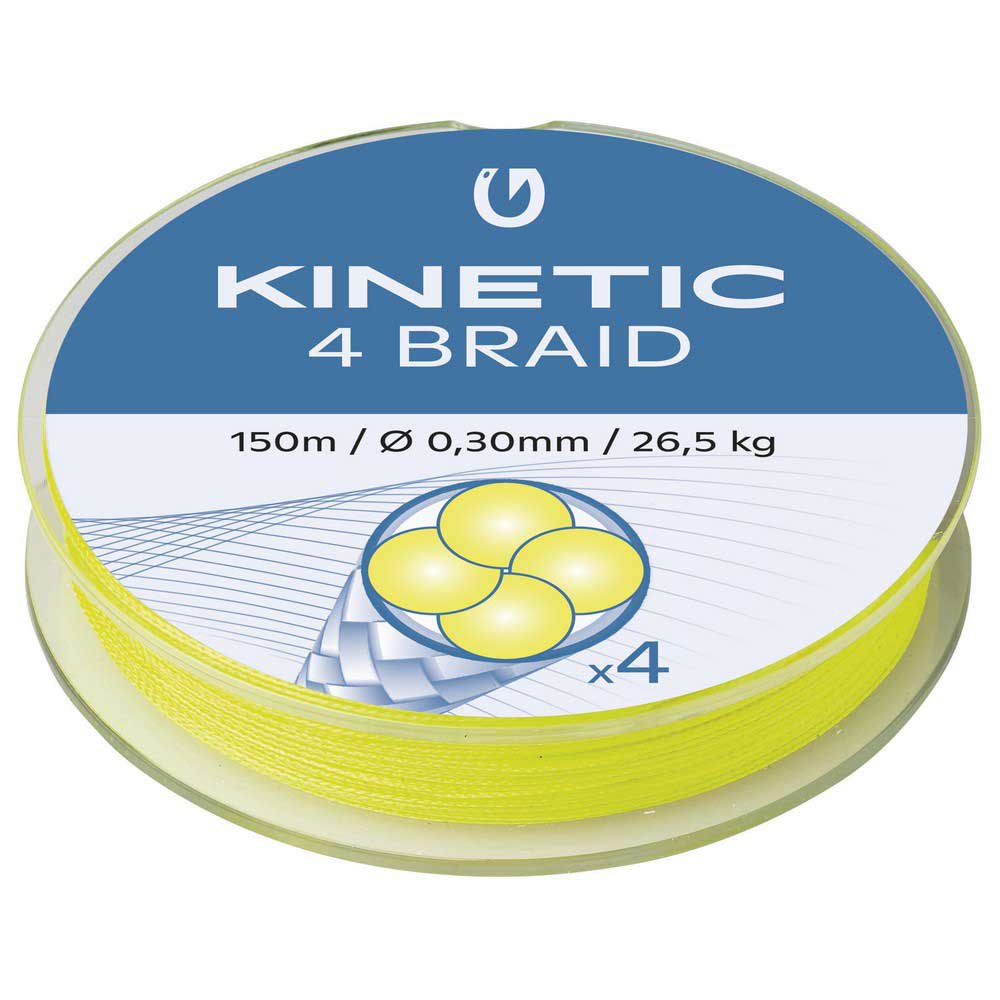 Kinetic F503-026-099 Cyber 4 Плетеный 150 M Желтый  Fluo Yellow 0.160 mm 