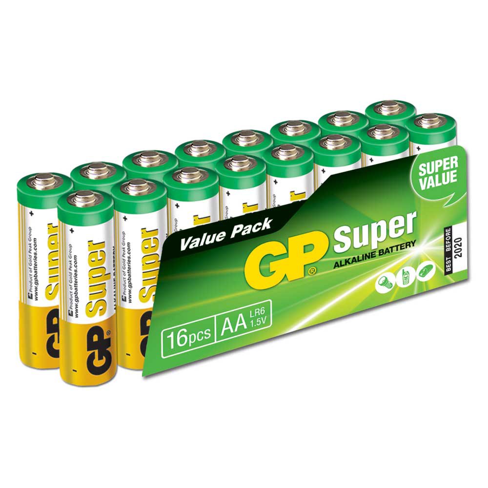 Gp batteries LR06-BOX16GP Alcaline LR06 AA 16 единицы Зеленый Green