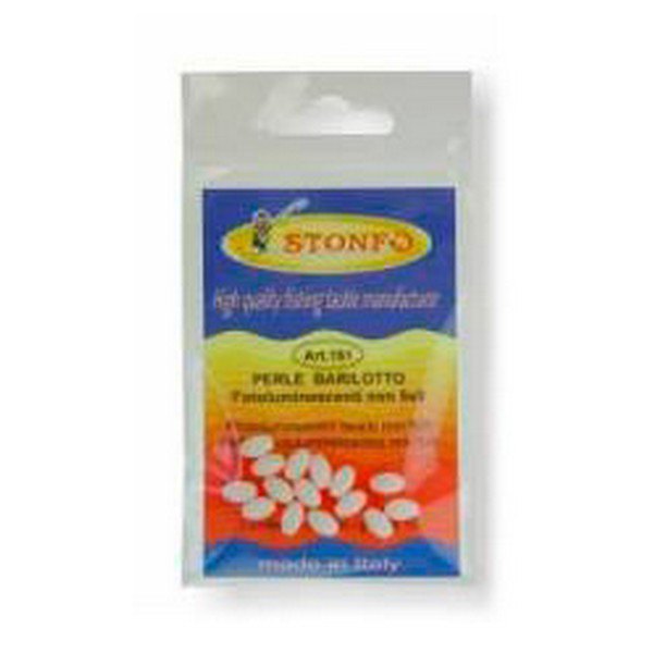 Stonfo S161 Жесткие пластиковые бусины Белая Fluor Yellow / Orange 1.2 mm 