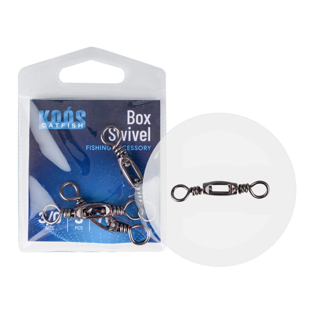 Koos 79730150 Catfish Box Вертлюги Бесцветный  Grey 5/0