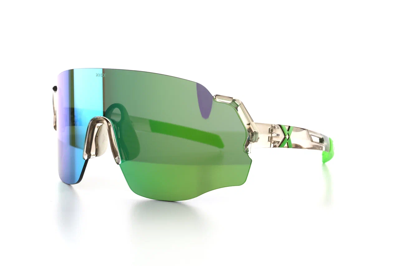 Купить Спортивные очки HILX Savage (L) Shiny Crystal Grey Green / Green Lens, hsa00417-sv4gn14 7ft.ru в интернет магазине Семь Футов