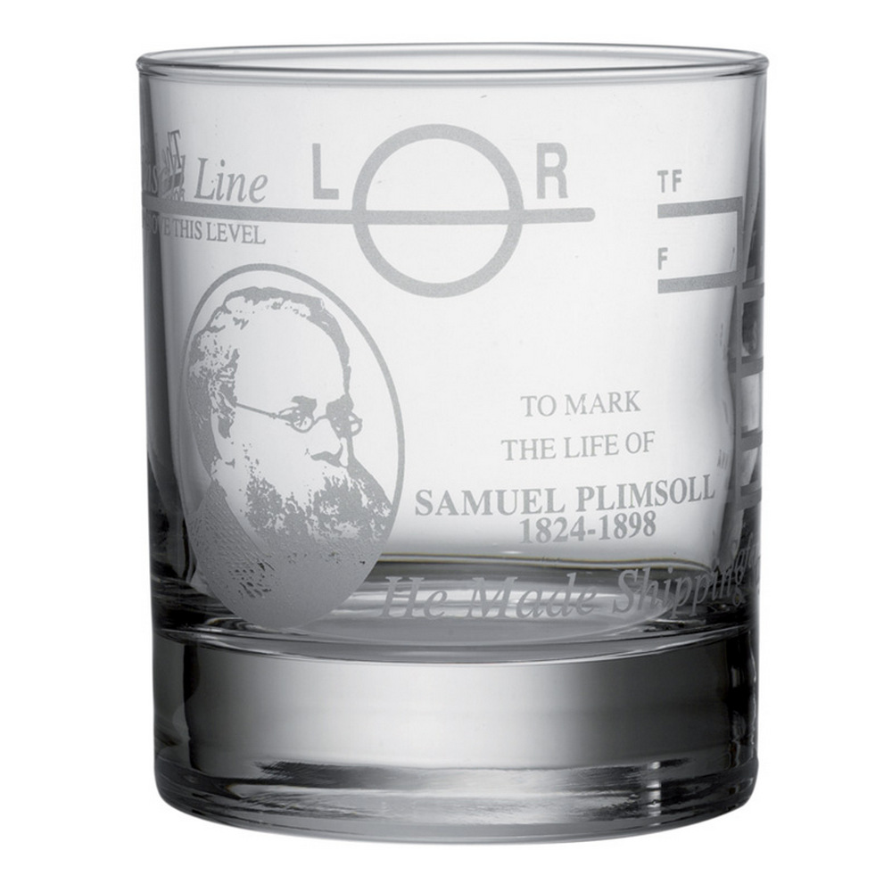 Стеклянный стакан для виски с диском Плимсоля Nauticalia 2184 220мл
