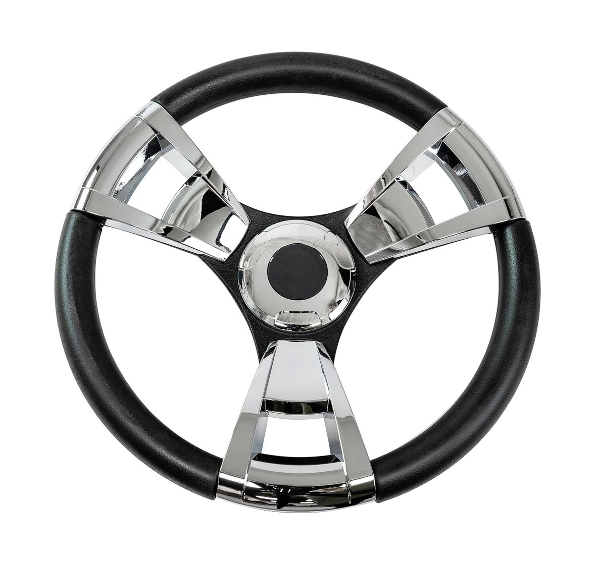 Купить Рулевое колесо GUSSI 013 хром, д.350 мм 30133581S 7ft.ru в интернет магазине Семь Футов