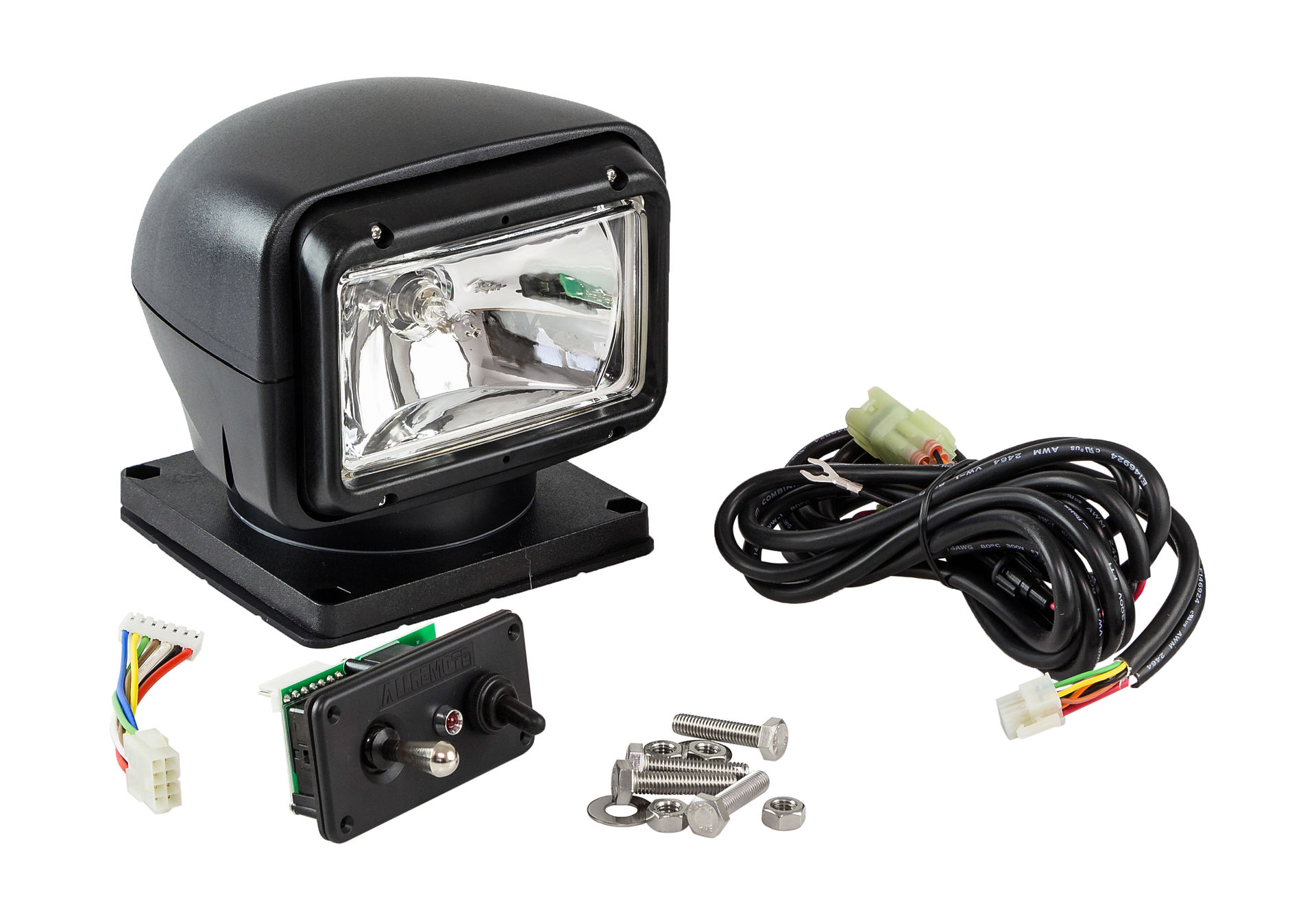 Прожектор с дистанционным управлением, черный корпус, галоген, джойстик, модель 310 Allremote SL31051DCB12VSD