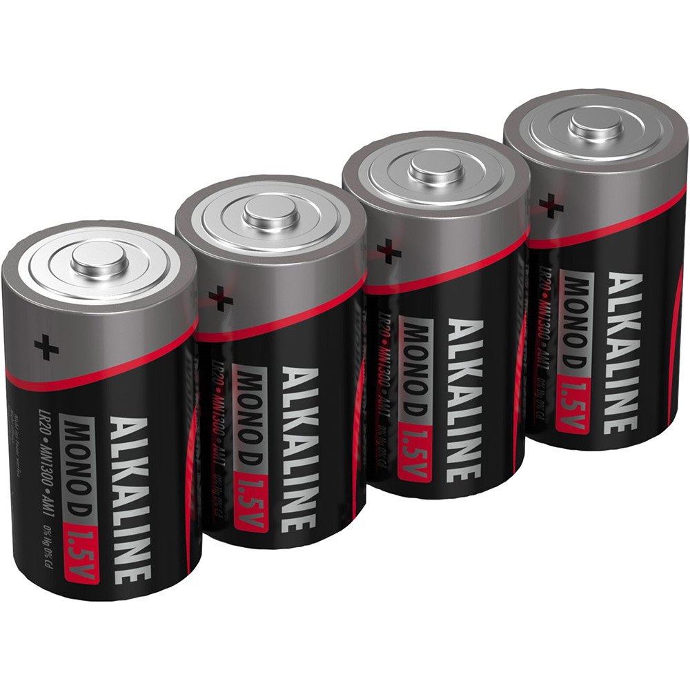 Ansmann 5015581 Alkaline Аккумуляторы Обезьяна D LR20 Red-Line 1.5V 4 Units Черный Black
