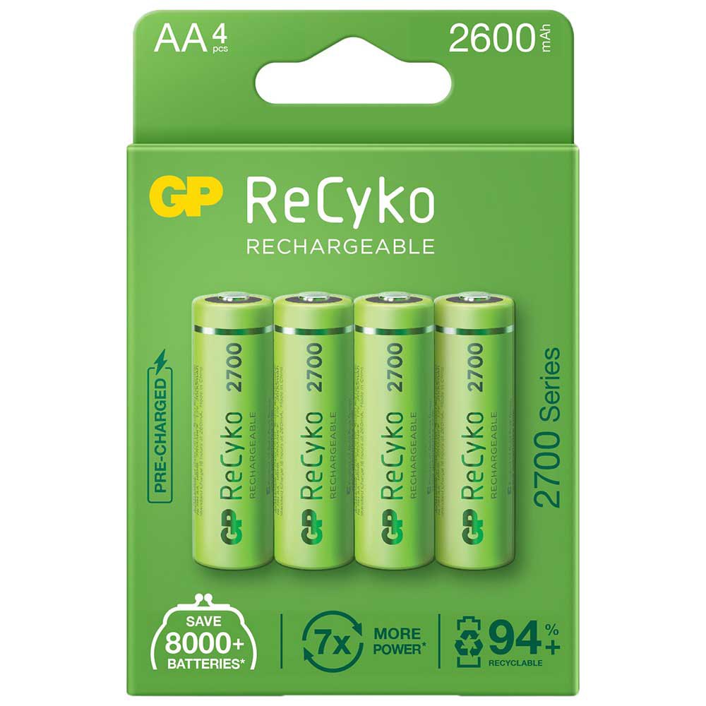 Gp batteries GP-G145 ReCyko LR06 2600mAh Аккумуляторы типа АА 4 единицы измерения Зеленый Green