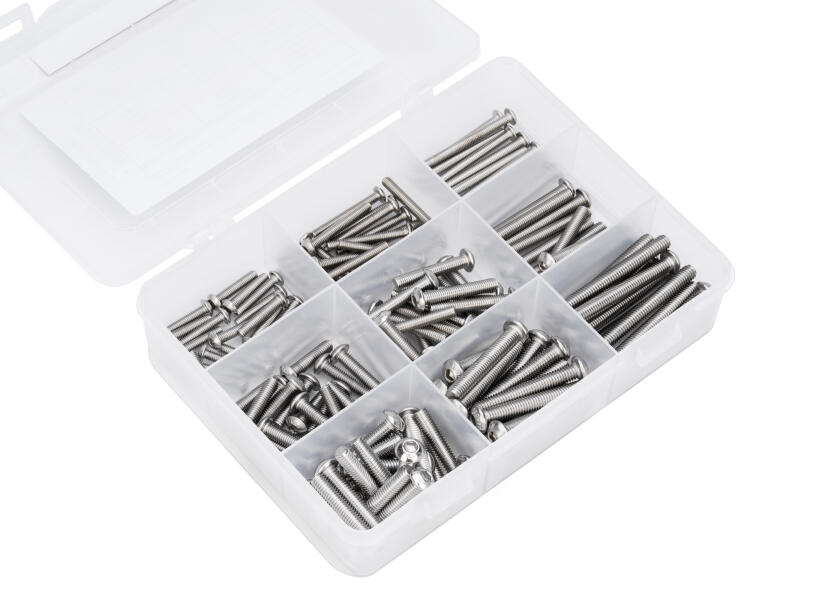 Купить V4A assortment box / flat round head screws w/o flange / M4 - M6 / ISO 7380-1 / 150 pieces 34246-bvs 7ft.ru в интернет магазине Семь Футов