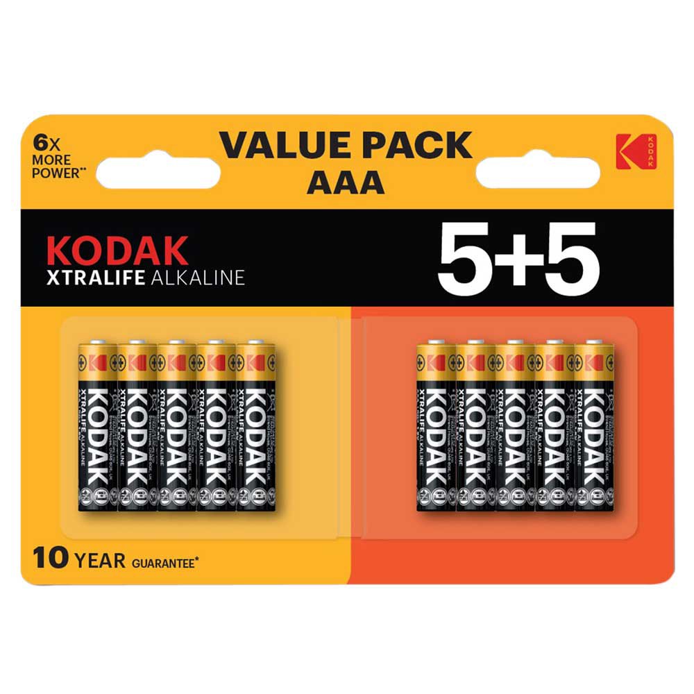 Kodak 30423466 Xtralife AAA LR3 Щелочные батареи 10 Единицы Черный Black / Brown