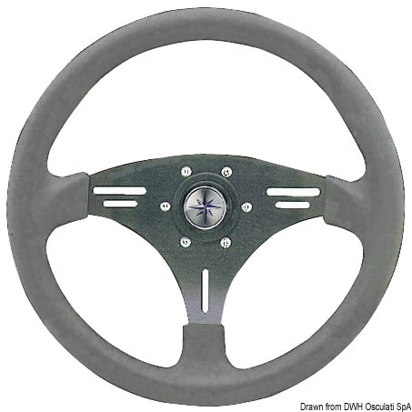 MANTA steering wheel grey/black 355 mm, 45.157.99