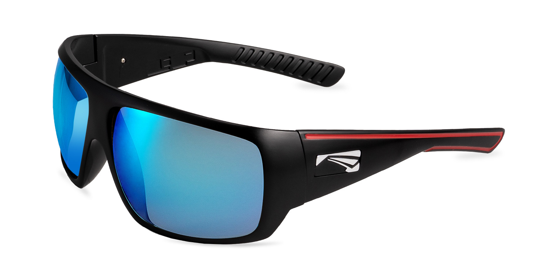 Купить Спортивные очки LiP Cloud9 / Matt Black - Red Stripe / PC / Zeiss ML Blue Mirror Smoke 7ft.ru в интернет магазине Семь Футов