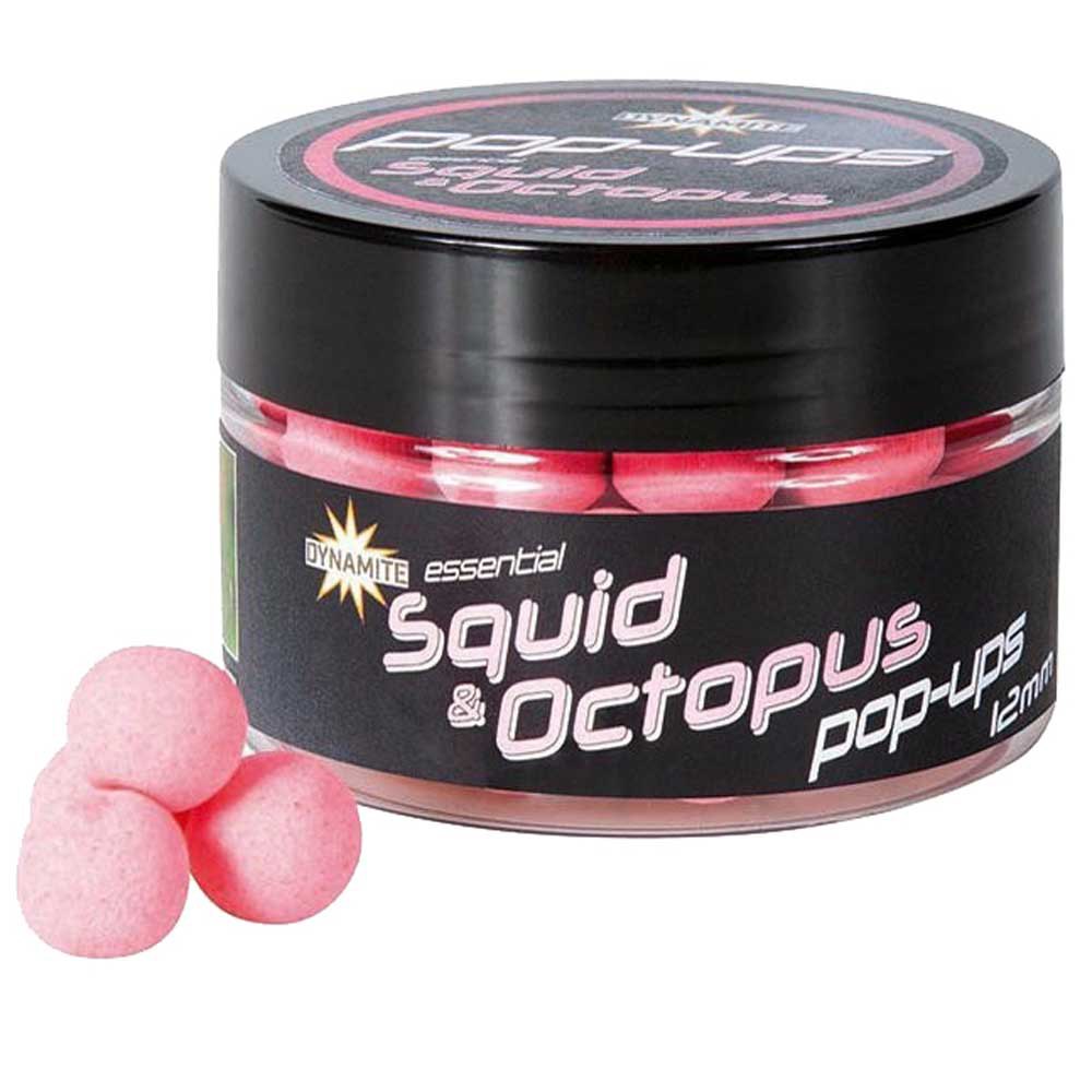 Dynamite baits ADY041611 Squid&Octopus Fluro Pop-Ups Натуральная Приманка 78g Розовый 15 mm 