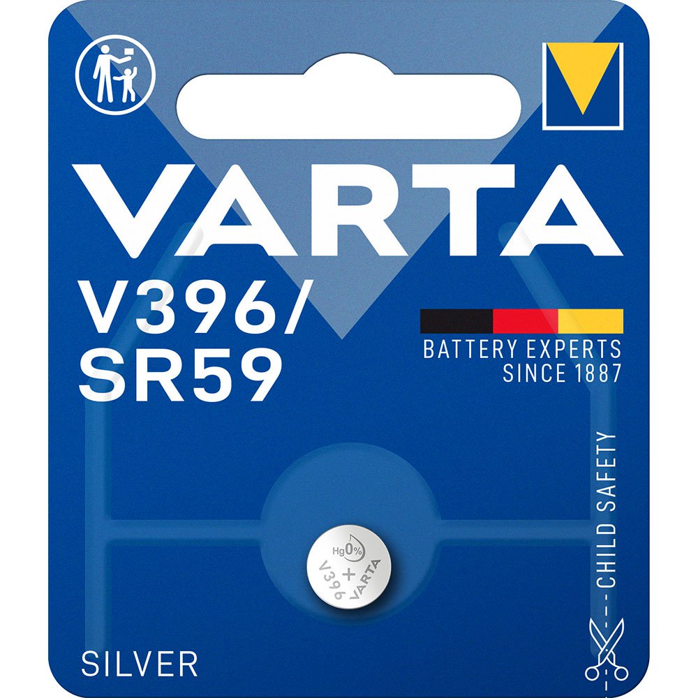 Varta 38557 V396 Кнопка Батарея Серебристый Blue