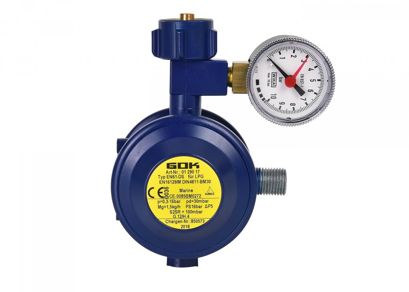 Купить GOK 0129017 Газовый регулятор с манометром, 30 мбар/угловой 36638-bvs 7ft.ru в интернет магазине Семь Футов