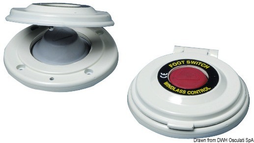Купить Палубная кнопка серая в белом корпусе 76 x 83 мм, Osculati 02.342.04 для управления якорной лебедкой 7ft.ru в интернет магазине Семь Футов