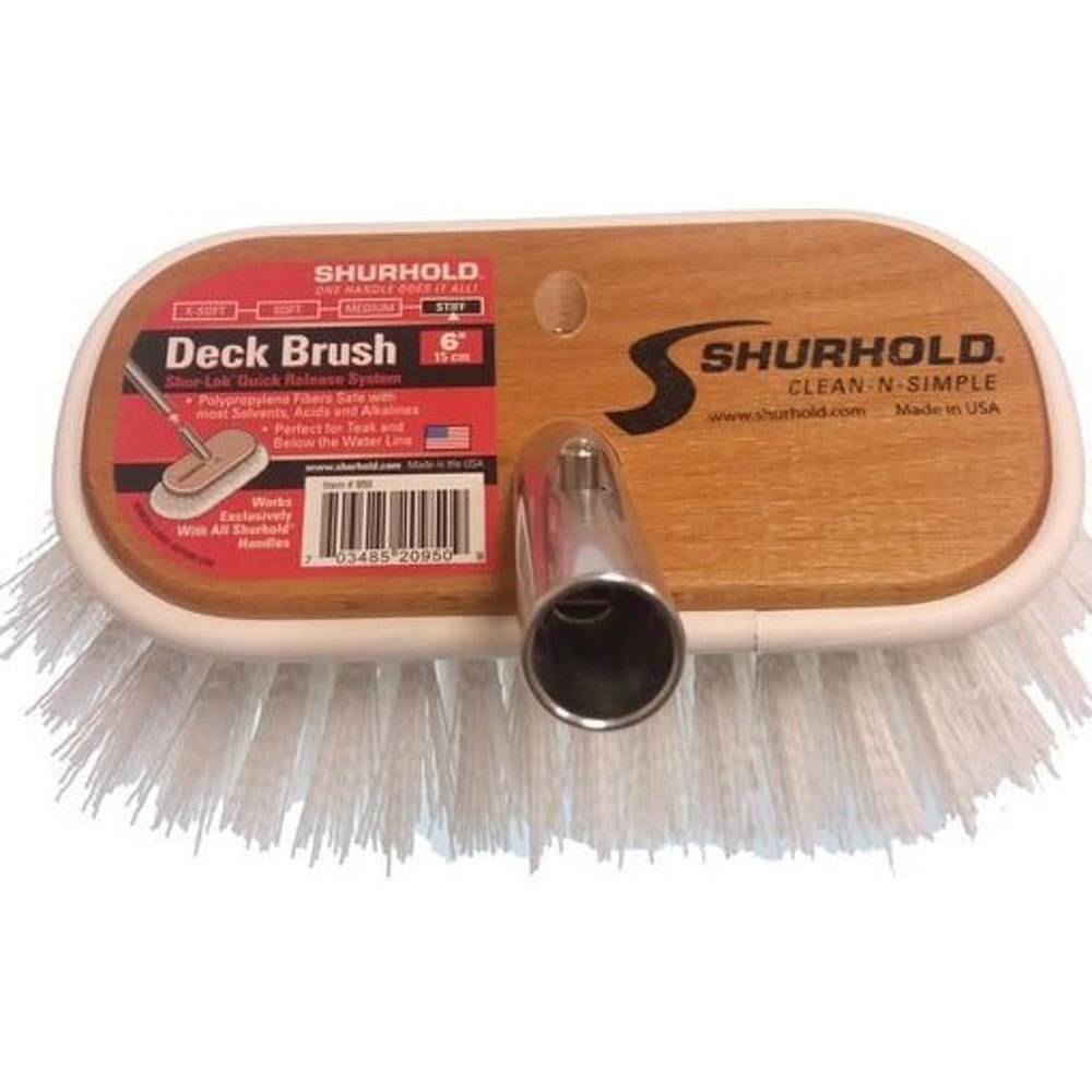 Щётка жёсткая Shurhold Deck Brushes Stiff 950 150мм из белого полипропилена