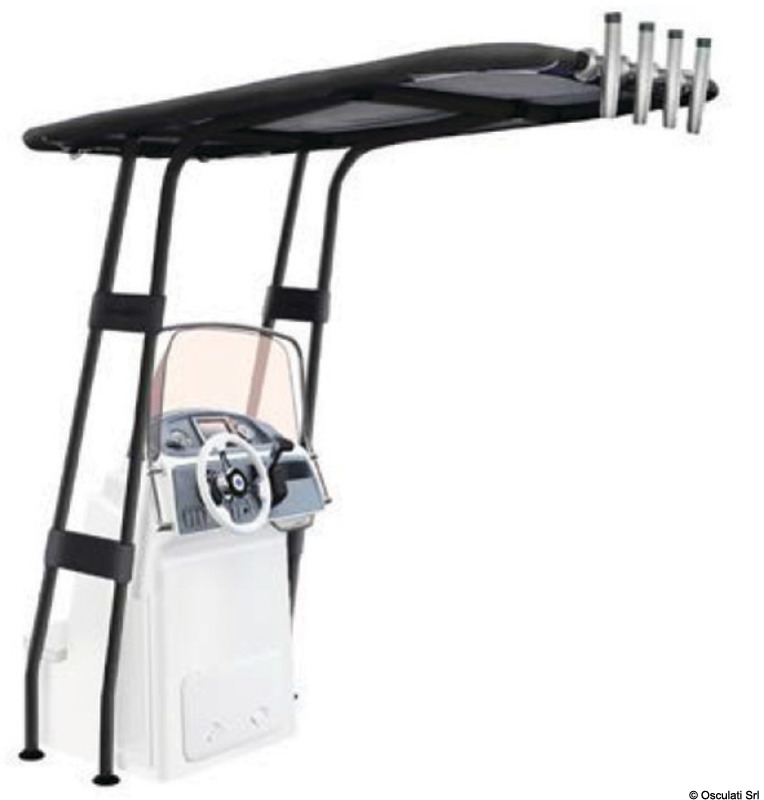 Купить Professional T-Top 2000x1600 black / black fabric, Osculati 48.195.55 7ft.ru в интернет магазине Семь Футов