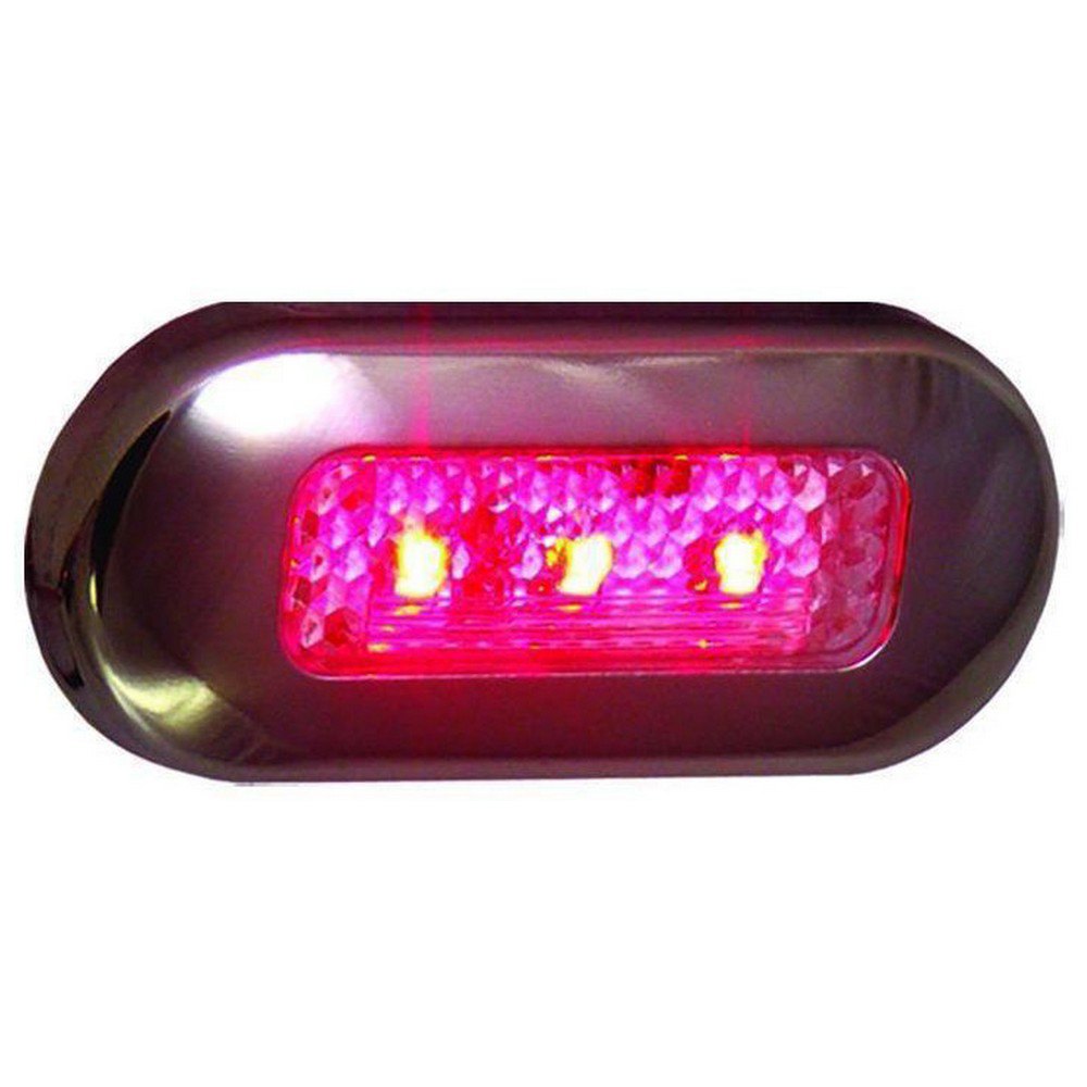 T-h marine 232-LED51824DP LED Oblong Courtesy Свет Серебристый Red